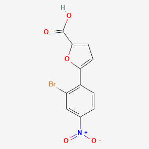 molecular formula C11H6BrNO5 B2475298 5-(2-Bromo-4-nitrophenyl)furan-2-carboxylic acid CAS No. 585516-48-9