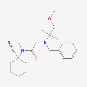 molecular formula C22H33N3O2 B2475299 2-[benzyl(1-methoxy-2-methylpropan-2-yl)amino]-N-(1-cyanocyclohexyl)-N-methylacetamide CAS No. 1797091-74-7
