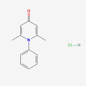molecular formula C13H14ClNO B2475305 4(1H)-Pyridone, 2,6-dimethyl-1-phenyl-, hydrochloride CAS No. 103206-23-1