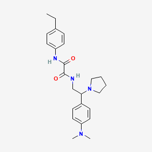 molecular formula C24H32N4O2 B2475307 N1-(2-(4-(dimethylamino)phenyl)-2-(pyrrolidin-1-yl)ethyl)-N2-(4-ethylphenyl)oxalamide CAS No. 900005-78-9