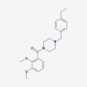 molecular formula C22H28N2O3 B247531 1-(2,3-Dimethoxybenzoyl)-4-(4-ethylbenzyl)piperazine 