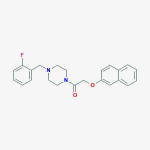 molecular formula C23H23FN2O2 B247532 1-(2-Fluorobenzyl)-4-[(2-naphthyloxy)acetyl]piperazine 