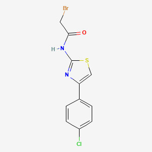 molecular formula C11H8BrClN2OS B2475320 2-bromo-N-[4-(4-chlorophenyl)-1,3-thiazol-2-yl]acetamide CAS No. 448224-88-2
