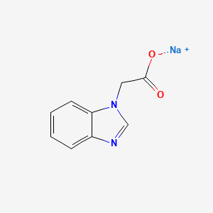 molecular formula C9H7N2NaO2 B2475326 Sodium;2-(benzimidazol-1-yl)acetate CAS No. 68392-61-0