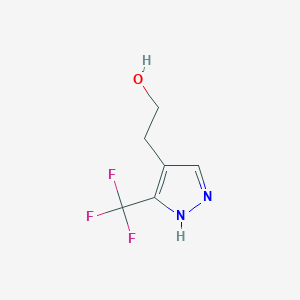 molecular formula C6H7F3N2O B2475334 2-(3-(trifluoromethyl)-1H-pyrazol-4-yl)ethanol CAS No. 185853-85-4