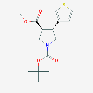 1-O-Tert-butyl 3-O-methyl (3S,4R)-4-thiophen-3-ylpyrrolidine-1,3-dicarboxylate
