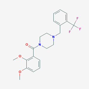 molecular formula C21H23F3N2O3 B247534 1-(2,3-Dimethoxybenzoyl)-4-[2-(trifluoromethyl)benzyl]piperazine 