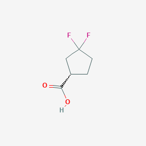 molecular formula C6H8F2O2 B2475348 (S)-3,3-Difluorocyclopentanecarboxylic acid CAS No. 1260897-05-9; 1352621-96-5; 1408057-45-3
