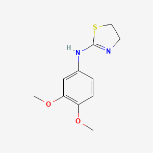 molecular formula C11H14N2O2S B2475354 N-(3,4-dimethoxyphenyl)-4,5-dihydro-1,3-thiazol-2-amine CAS No. 159091-88-0