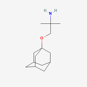 molecular formula C14H25NO B2475355 2-(Adamantan-1-yloxy)-1,1-dimethyl-ethylamine CAS No. 695191-74-3