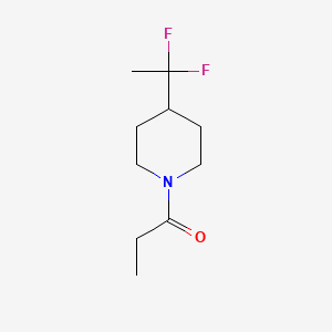 molecular formula C10H17F2NO B2475356 1-(4-(1,1-Difluoroethyl)piperidin-1-yl)propan-1-one CAS No. 2034515-96-1