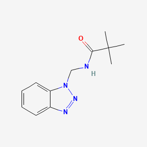 molecular formula C12H16N4O B2475401 N-(benzotriazol-1-ylmethyl)-2,2-dimethylpropanamide CAS No. 157944-76-8