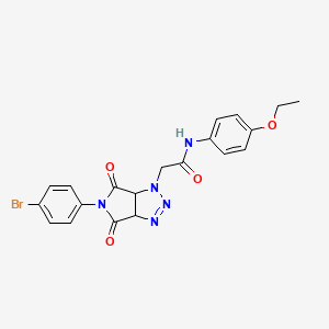molecular formula C20H18BrN5O4 B2475410 2-(5-(4-bromophenyl)-4,6-dioxo-4,5,6,6a-tetrahydropyrrolo[3,4-d][1,2,3]triazol-1(3aH)-yl)-N-(4-ethoxyphenyl)acetamide CAS No. 1052611-92-3