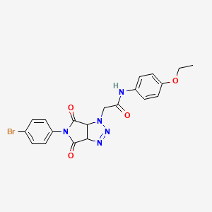 molecular formula C20H18BrN5O4 B2475410 2-(5-(4-溴苯基)-4,6-二氧代-4,5,6,6a-四氢吡咯并[3,4-d][1,2,3]三唑-1(3aH)-基)-N-(4-乙氧基苯基)乙酰胺 CAS No. 1052611-92-3