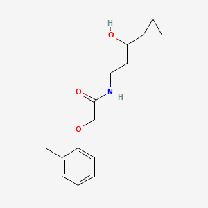 molecular formula C15H21NO3 B2475411 N-(3-cyclopropyl-3-hydroxypropyl)-2-(o-tolyloxy)acetamide CAS No. 1396815-67-0