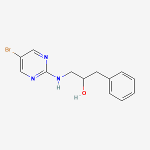 molecular formula C13H14BrN3O B2475417 1-[(5-Bromopyrimidin-2-yl)amino]-3-phenylpropan-2-ol CAS No. 2379976-72-2