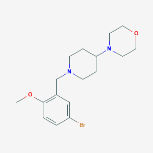 molecular formula C17H25BrN2O2 B247542 4-[1-(5-Bromo-2-methoxybenzyl)-4-piperidinyl]morpholine 