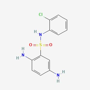 molecular formula C12H12ClN3O2S B2475423 2,5-diamino-N-(2-chlorophenyl)benzenesulfonamide CAS No. 328028-33-7