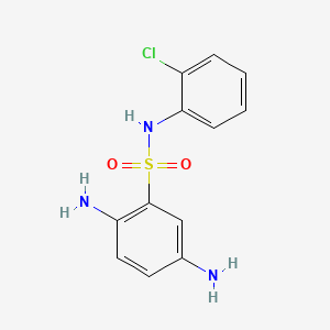 molecular formula C12H12ClN3O2S B2475423 2,5-diamino-N-(2-clorofenil)bencenosulfonamida CAS No. 328028-33-7