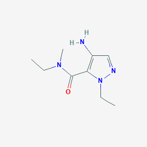 molecular formula C9H16N4O B2475429 4-Amino-N,1-diethyl-N-methyl-1H-pyrazole-5-carboxamide CAS No. 1479018-45-5