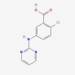 molecular formula C11H8ClN3O2 B2475435 2-Chloro-5-(pyrimidin-2-ylamino)benzoic acid CAS No. 1184378-11-7
