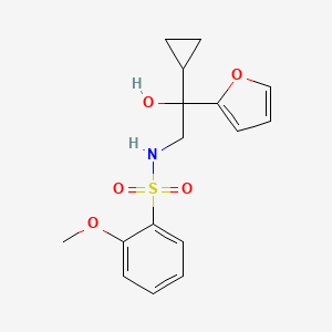 molecular formula C16H19NO5S B2475436 N-(2-环丙基-2-(呋喃-2-基)-2-羟乙基)-2-甲氧基苯磺酰胺 CAS No. 1396745-98-4