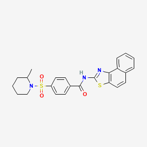 molecular formula C24H23N3O3S2 B2475443 4-((2-甲基哌啶-1-基)磺酰基)-N-(萘并[1,2-d]噻唑-2-基)苯甲酰胺 CAS No. 683259-76-9