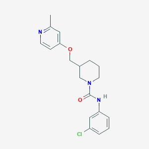 molecular formula C19H22ClN3O2 B2475445 N-(3-Chlorophenyl)-3-[(2-methylpyridin-4-yl)oxymethyl]piperidine-1-carboxamide CAS No. 2379995-97-6