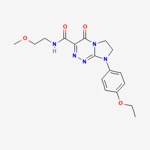 molecular formula C17H21N5O4 B2475446 8-(4-ethoxyphenyl)-N-(2-methoxyethyl)-4-oxo-4,6,7,8-tetrahydroimidazo[2,1-c][1,2,4]triazine-3-carboxamide CAS No. 946361-37-1