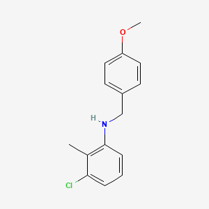 molecular formula C15H16ClNO B2475464 3-氯-N-(4-甲氧基苄基)-2-甲基苯胺 CAS No. 356537-01-4