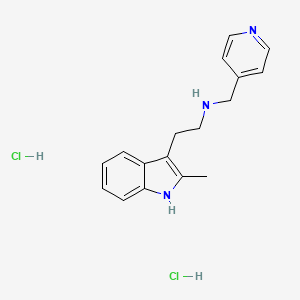 molecular formula C17H21Cl2N3 B2475465 [2-(2-Methyl-1H-indol-3-yl)ethyl](pyridin-4-ylmethyl)amine dihydrochloride CAS No. 1049786-44-8