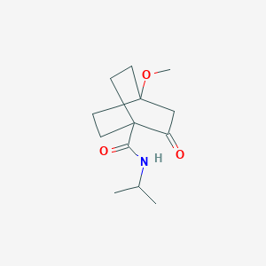 molecular formula C13H21NO3 B2475466 4-Methoxy-2-oxo-N-propan-2-ylbicyclo[2.2.2]octane-1-carboxamide CAS No. 2138392-96-6