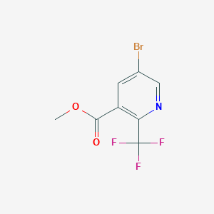 molecular formula C8H5BrF3NO2 B2475477 Methyl 5-bromo-2-(trifluoromethyl)nicotinate CAS No. 850864-56-1