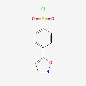molecular formula C9H6ClNO3S B2475484 4-(1,2-Oxazol-5-yl)benzene-1-sulfonyl chloride CAS No. 5765-41-3