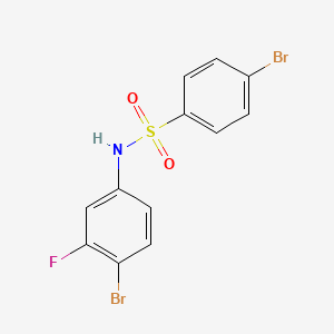 molecular formula C12H8Br2FNO2S B2475489 4-bromo-N-(4-bromo-3-fluorophenyl)benzenesulfonamide CAS No. 1024378-31-1