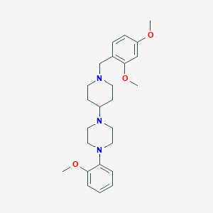 molecular formula C25H35N3O3 B247549 1-[1-(2,4-Dimethoxybenzyl)piperidin-4-yl]-4-(2-methoxyphenyl)piperazine 