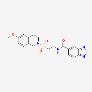 N-(2-((6-methoxy-3,4-dihydroisoquinolin-2(1H)-yl)sulfonyl)ethyl)benzo[c][1,2,5]thiadiazole-5-carboxamide