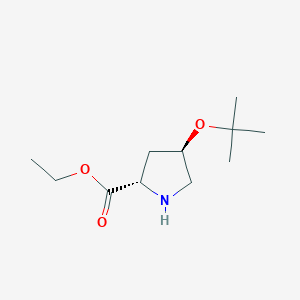 molecular formula C11H21NO3 B2475503 Ethyl (2S,4R)-4-[(2-methylpropan-2-yl)oxy]pyrrolidine-2-carboxylate CAS No. 2248184-64-5
