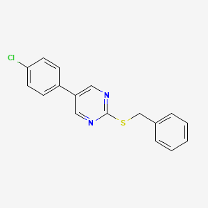 2-(Benzylsulfanyl)-5-(4-chlorophenyl)pyrimidine