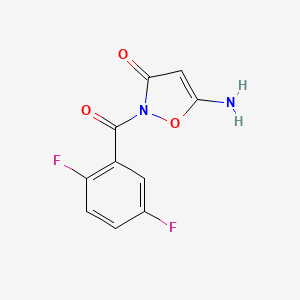 molecular formula C10H6F2N2O3 B2475508 5-amino-2-[(2,5-difluorophenyl)carbonyl]-1,2-oxazol-3(2H)-one CAS No. 1807982-64-4
