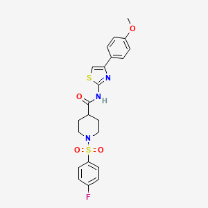 1-(4-fluorobenzenesulfonyl)-N-[4-(4-methoxyphenyl)-1,3-thiazol-2-yl]piperidine-4-carboxamide
