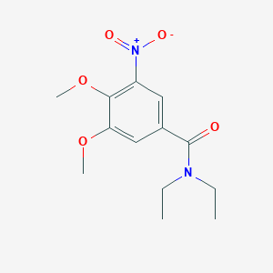 molecular formula C13H18N2O5 B2475516 N,N-diethyl-3,4-dimethoxy-5-nitrobenzamide CAS No. 924826-18-6