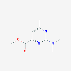 molecular formula C9H13N3O2 B2475531 Methyl 2-(dimethylamino)-6-methylpyrimidine-4-carboxylate CAS No. 1263209-42-2