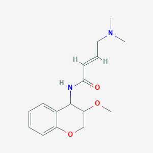 molecular formula C16H22N2O3 B2475532 (E)-4-(Dimethylamino)-N-(3-methoxy-3,4-dihydro-2H-chromen-4-yl)but-2-enamide CAS No. 2411329-36-5