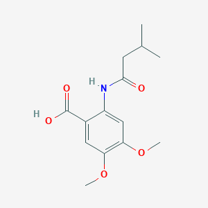 4,5-Dimethoxy-2-(3-methylbutanamido)benzoic acid