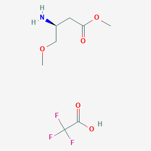 molecular formula C8H14F3NO5 B2475539 Methyl (S)-3-amino-4-methoxybutanoate 2,2,2-trifluoroacetate CAS No. 2095396-29-3