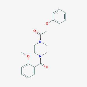 molecular formula C20H22N2O4 B247554 1-(2-Methoxybenzoyl)-4-(phenoxyacetyl)piperazine 