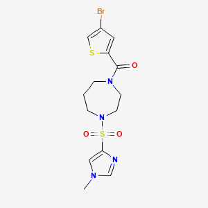(4-bromothiophen-2-yl)(4-((1-methyl-1H-imidazol-4-yl)sulfonyl)-1,4-diazepan-1-yl)methanone
