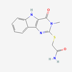 molecular formula C13H12N4O2S B2475561 2-((3-甲基-4-氧代-4,5-二氢-3H-嘧啶并[5,4-b]吲哚-2-基)硫代)乙酰胺 CAS No. 537668-08-9