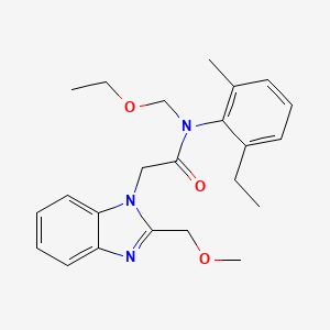 N-(ethoxymethyl)-N-(2-ethyl-6-methylphenyl)-2-[2-(methoxymethyl)-1H-benzimidazol-1-yl]acetamide